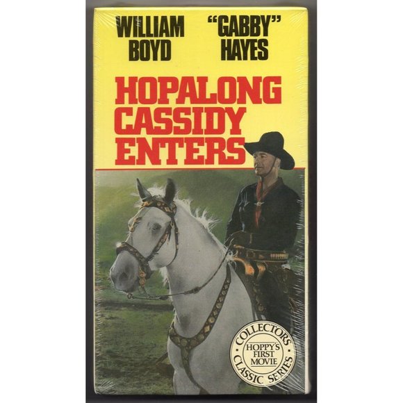 HOPALONG CASSIDY ENTERS, William Boyd & "Gabby" Hayes VHS, 1935, B&W, NEW SEALED - Picture 1 of 2